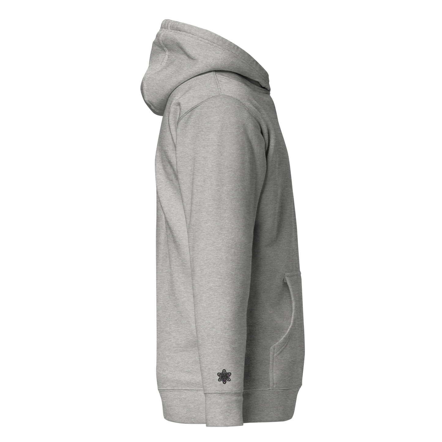 Premium Embroidered Carbon Gray Hoodie PR